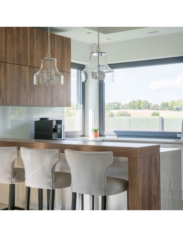 Hampton style pendant lamps - CosmoLight PRAGUE pendant lamp P04458CH Chrome  - product kolory-swiatla.pl 2