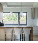 Hampton style pendant lamps - CosmoLight PRAGUE pendant lamp P04458CH Chrome  - product 3