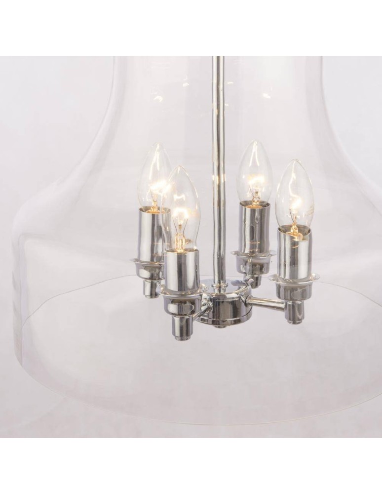 Hampton style pendant lamps - CosmoLight PRAGUE pendant lamp P04458CH Chrome  - product kolory-swiatla.pl 4