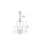 Hampton style pendant lamps - CosmoLight PRAGUE pendant lamp P04458CH Chrome  - product 6