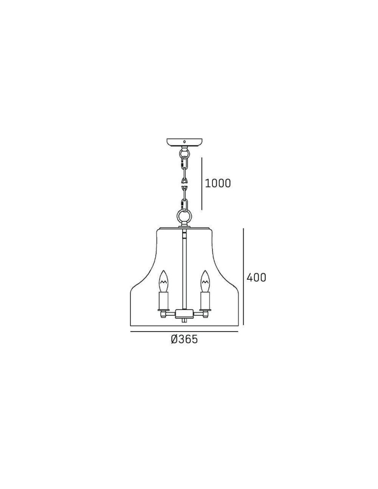 Hampton style pendant lamps - CosmoLight PRAGUE pendant lamp P04458CH Chrome  - product kolory-swiatla.pl 6
