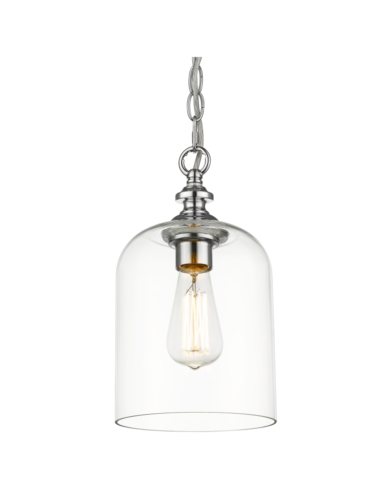 Hampton style pendant lamps - CosmoLight PRAGUE pendant lamp P01971CH Chrome  - product kolory-swiatla.pl 1