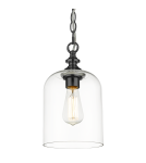 Hampton style pendant lamps - CosmoLight PRAGUE pendant lamp P01947BK Black  - product 1