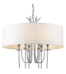 Hampton style pendant lamps - CosmoLight LAS VEGAS pendant lamp P06698NI-WH nickel - product 1