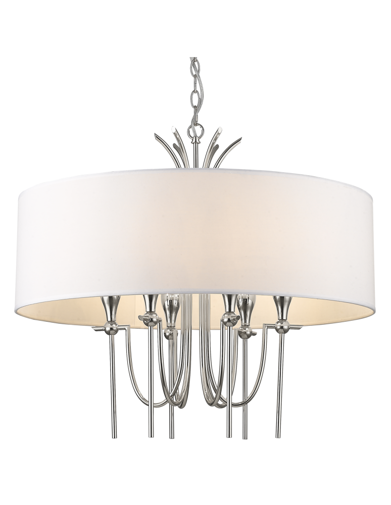 Hampton style pendant lamps - CosmoLight LAS VEGAS pendant lamp P06698NI-WH nickel - product kolory-swiatla.pl 1