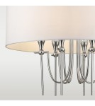 Hampton style pendant lamps - CosmoLight LAS VEGAS pendant lamp P06698NI-WH nickel - product 2