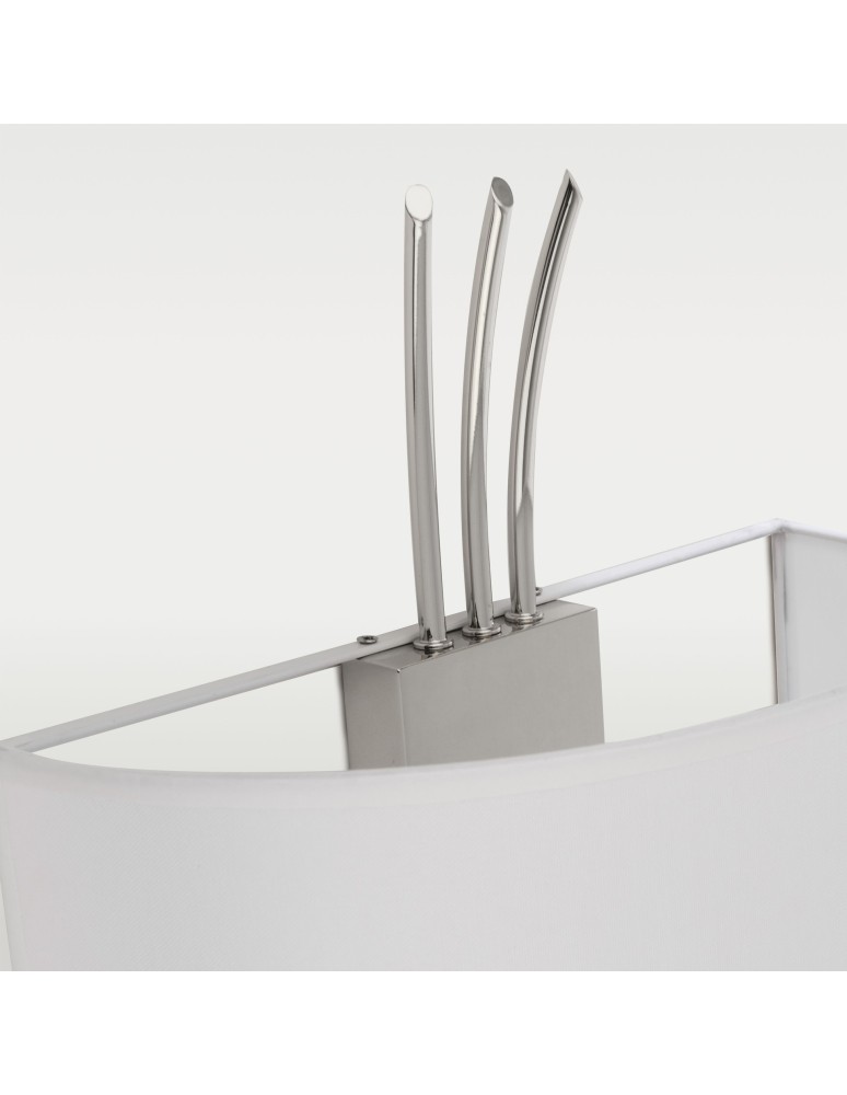 Hampton style wall lamps - CosmoLight LAS VEGAS wall lamp W03711NI-WH nickel. - product kolory-swiatla.pl 2