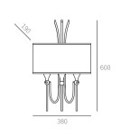 Hampton style wall lamps - CosmoLight LAS VEGAS wall lamp W03711NI-WH nickel. - product 3