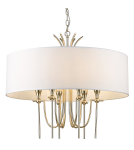 Hampton style pendant lamps - CosmoLight LAS VEGAS pendant lamp P06704AU-WH gold. - product 1
