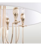 Hampton style pendant lamps - CosmoLight LAS VEGAS pendant lamp P06704AU-WH gold. - product 2