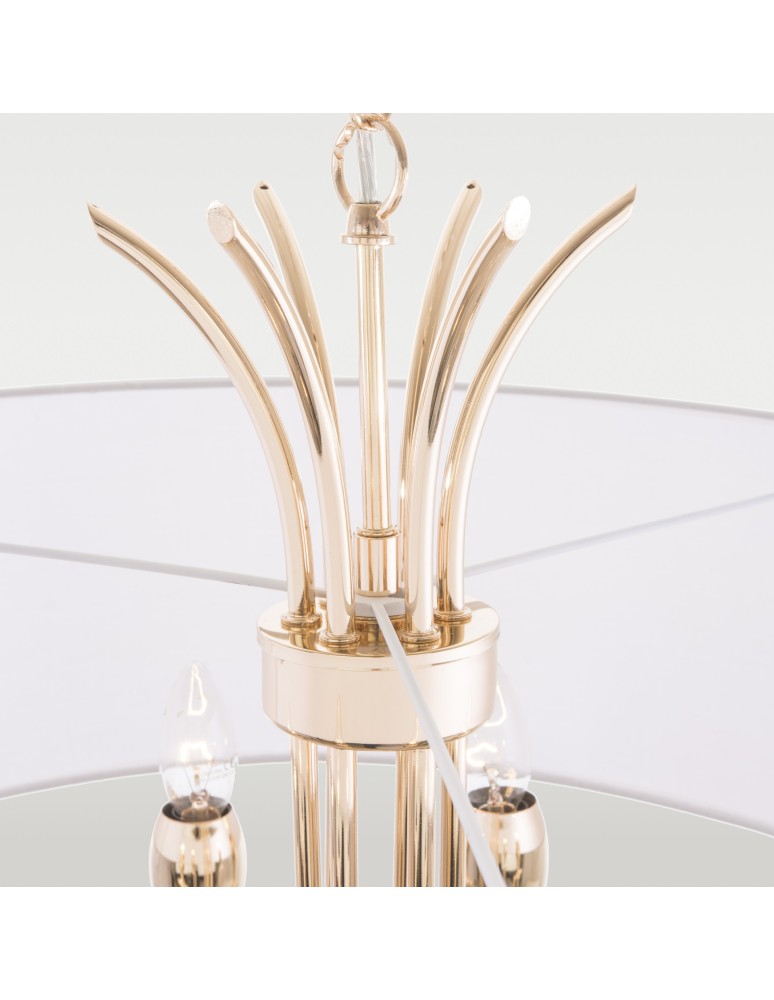 Hampton style pendant lamps - CosmoLight LAS VEGAS pendant lamp P06704AU-WH gold. - product kolory-swiatla.pl 3