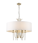 Hampton style pendant lamps - CosmoLight LAS VEGAS pendant lamp P06704AU-WH gold. - product 4