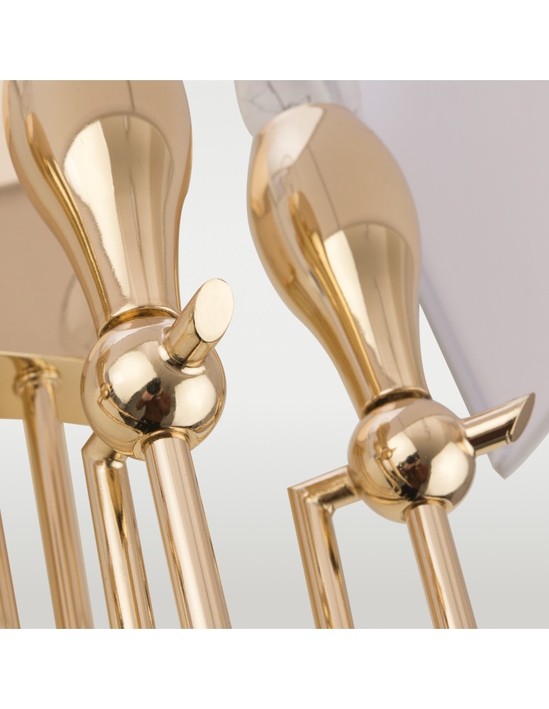 Hampton style wall lamps - CosmoLight LAS VEGAS wall lamp W03728AU-WH White Gold. - product kolory-swiatla.pl 2