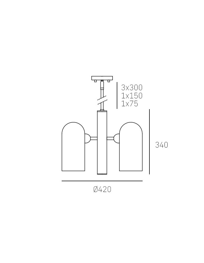 Pendant lamps - CosmoLight SEOUL pendant lamp P05759BK Black  - product kolory-swiatla.pl 4