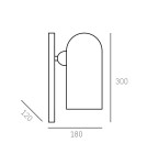 Wall lamps - CosmoLight Wall lamp SEOUL W01773BK Black.  - product 3