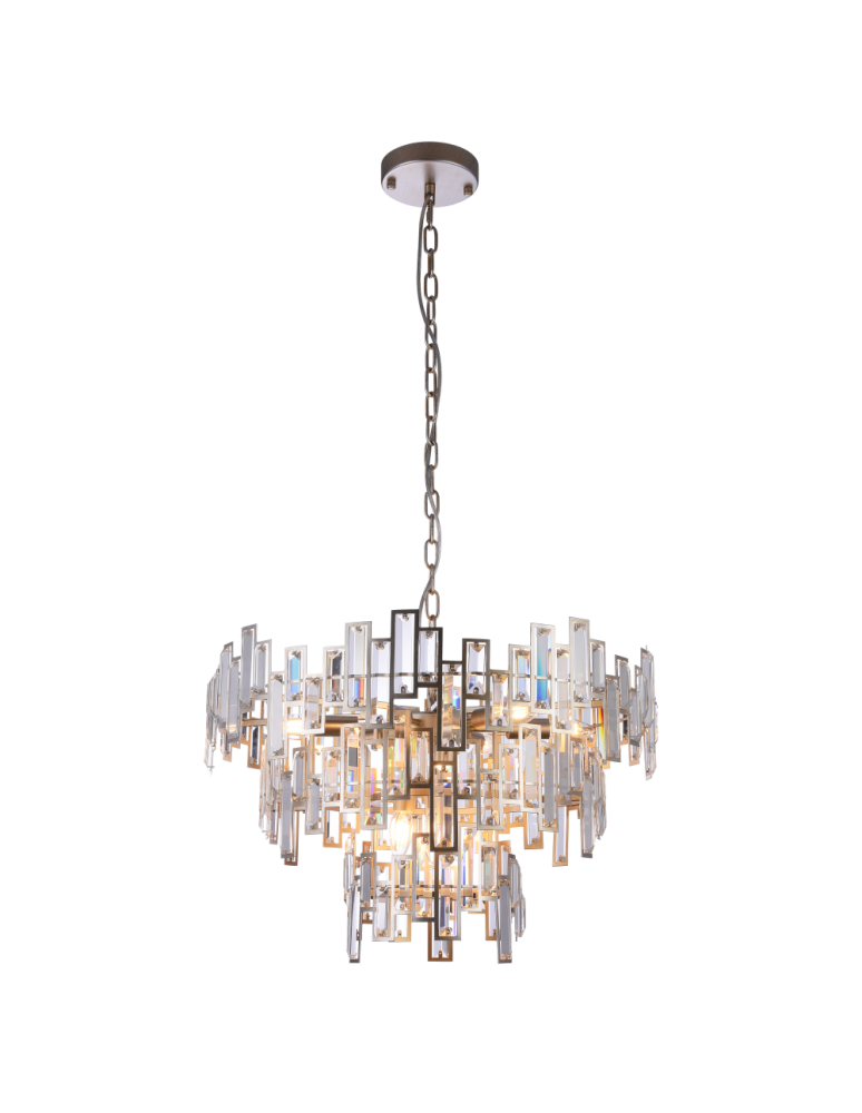 Glamour chandeliers - CosmoLight ST PETERSBURG pendant lamp P09158CP Champagne.  - product kolory-swiatla.pl 2