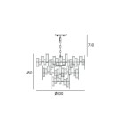 Glamour chandeliers - CosmoLight ST PETERSBURG pendant lamp P09158CP Champagne.  - product 6