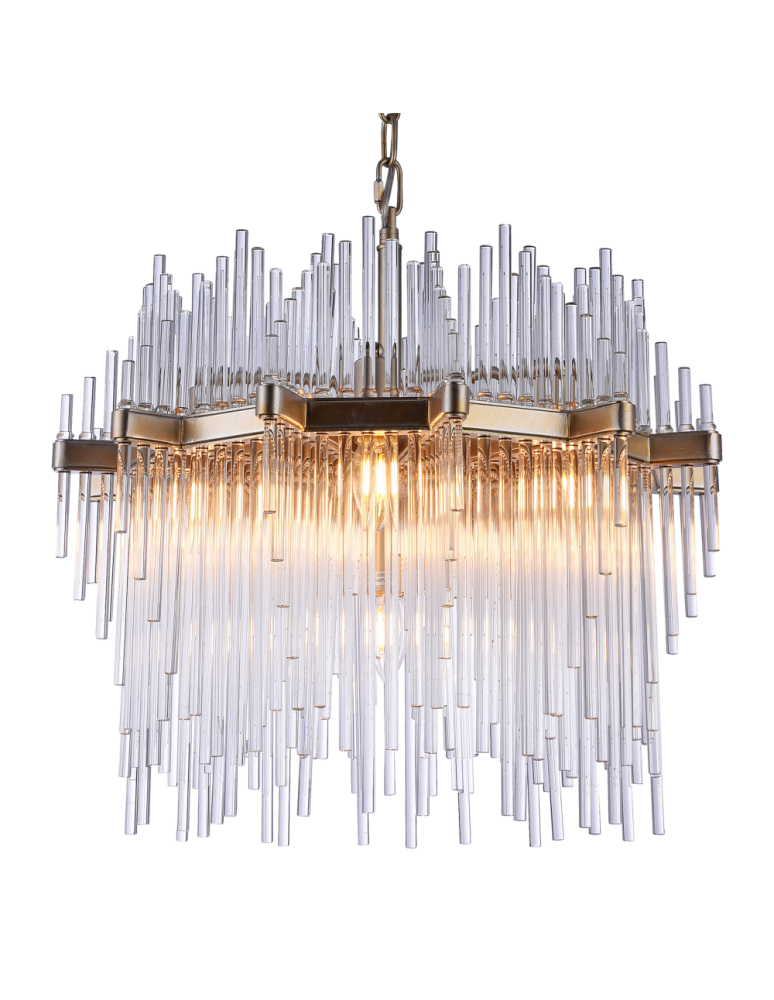 Glamour chandeliers - CosmoLight REYKJAVIK P07097CP Champagne pendant lamp.  - product kolory-swiatla.pl 1