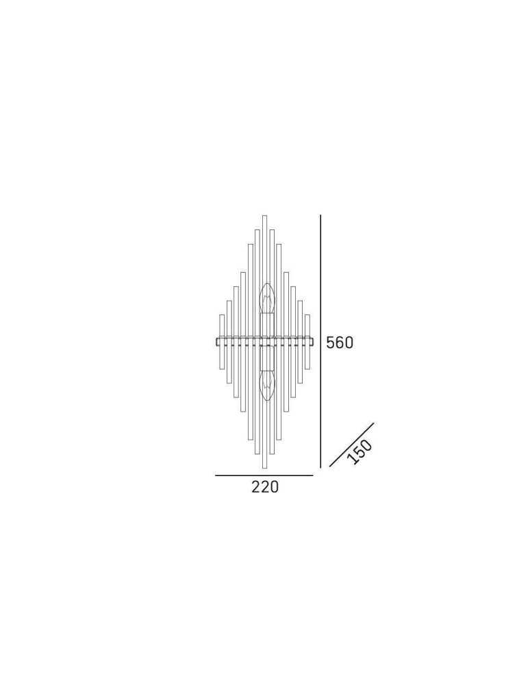 Wall lamps - CosmoLight REYKJAVIK Wall lamp W02073CP Champagne.  - product kolory-swiatla.pl 5