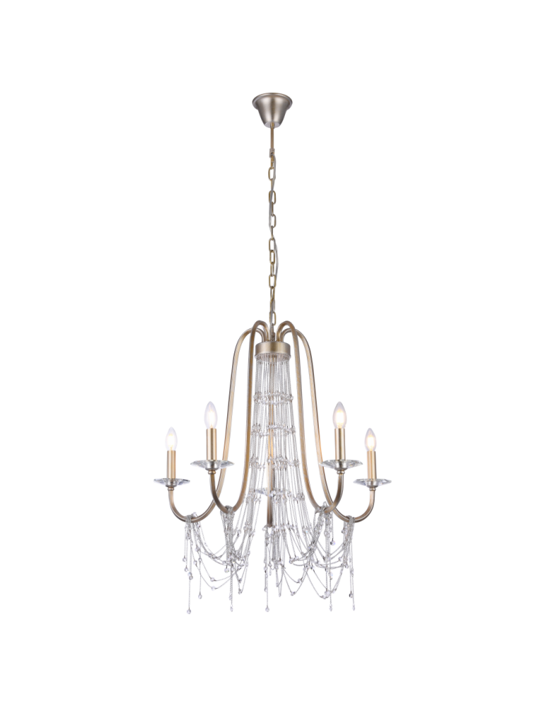 Glamour chandeliers - CosmoLight MADRID pendant lamp P05165CP Champagne.  - product kolory-swiatla.pl 2