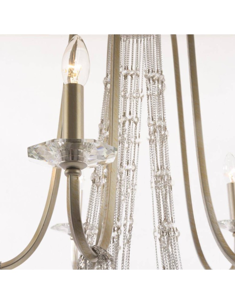 Glamour chandeliers - CosmoLight MADRID pendant lamp P05165CP Champagne.  - product kolory-swiatla.pl 3
