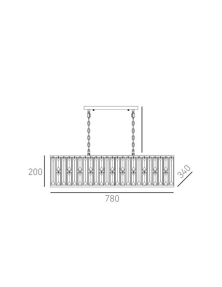 Glamour pendant lamps - CosmoLight MOSCOW pendant lamp P06223CP Champagne.  - product kolory-swiatla.pl 4
