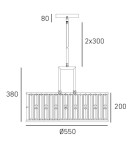 Glamour chandeliers - CosmoLight MOSCOW pendant lamp P05134CP Champagne.  - product 6