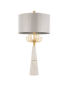 CosmoLight Lampa stołowa CARTAGENA T02004AU  Biały   Złoty 