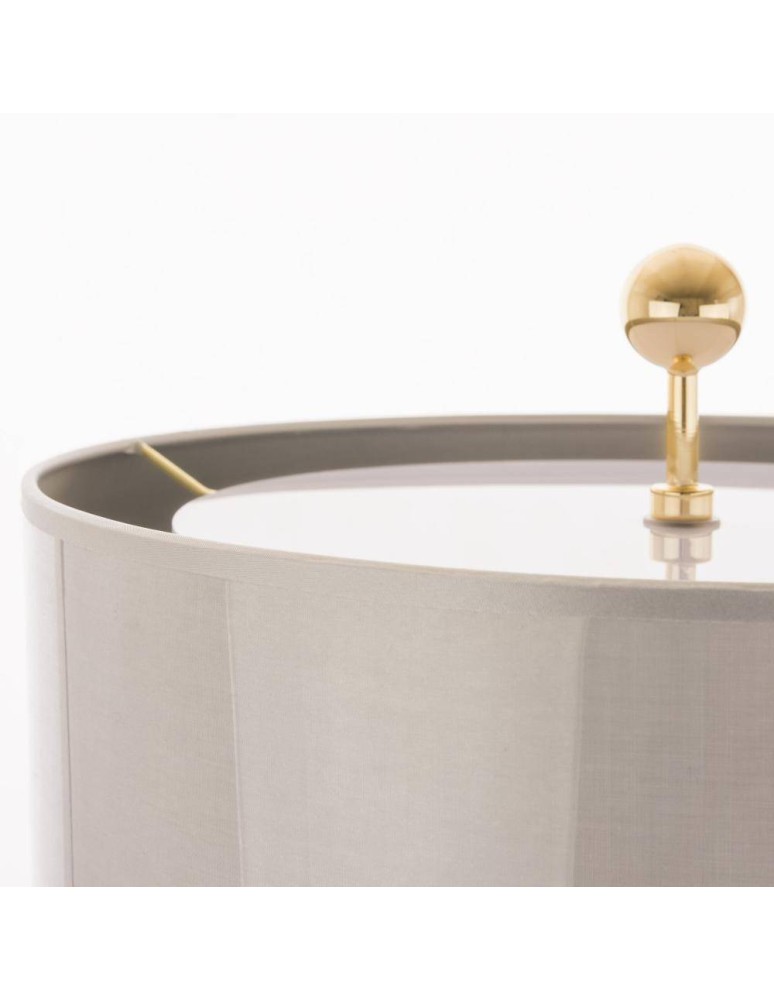 Table lamps with lampshade - CosmoLight CARTAGENA Table Lamp T02004AU White Gold.  - product kolory-swiatla.pl 2