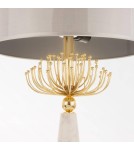 Table lamps with lampshade - CosmoLight CARTAGENA Table Lamp T02004AU White Gold.  - product 4