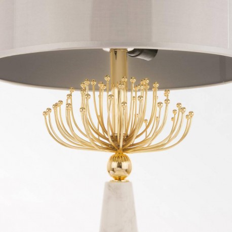 CosmoLight Lampa stołowa CARTAGENA T02004AU Biały Złoty 