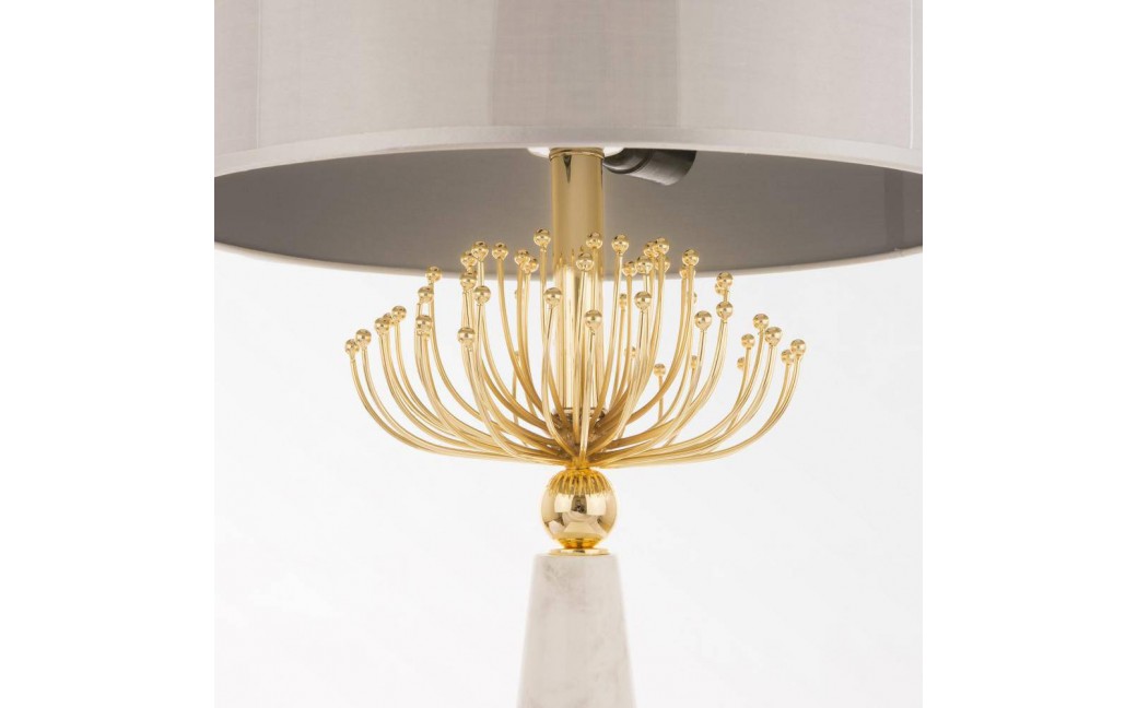 CosmoLight Lampa stołowa CARTAGENA T02004AU Biały Złoty 