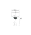 Table lamps with lampshade - CosmoLight CARTAGENA Table Lamp T02004AU White Gold.  - product 7