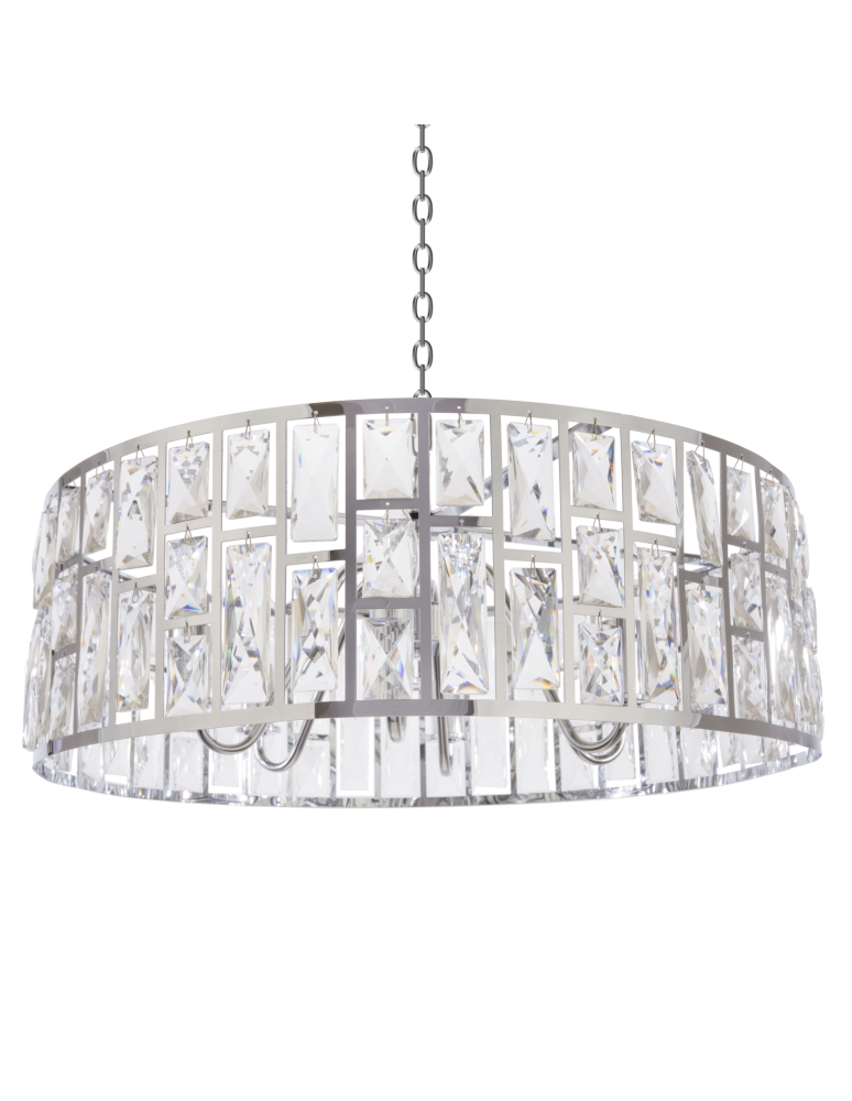 Glamour chandeliers - CosmoLight MOSCOW II pendant lamp P06865CH Chrome  - product kolory-swiatla.pl 1