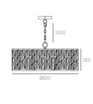 Glamour chandeliers - CosmoLight MOSCOW II pendant lamp P06865CH Chrome  - product 3