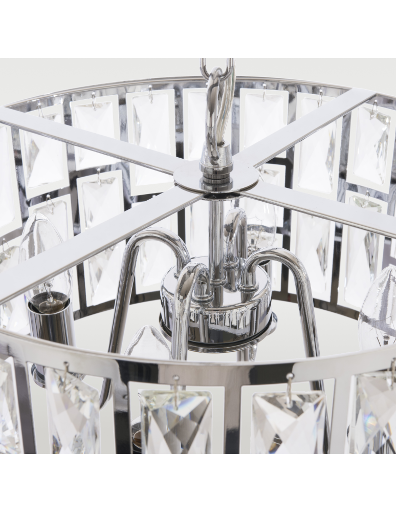 Glamour chandeliers - CosmoLight MOSCOW II pendant lamp P04858CH Chrome.  - product kolory-swiatla.pl 2