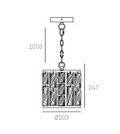 Glamour pendant lamps - CosmoLight MOSCOW II pendant lamp P01841CH Chrome  - product 3