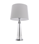 Table lamps with lampshade - CosmoLight CHARLOTTE table lamp T01332CH-WH chrome - product 1
