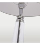 Table lamps with lampshade - CosmoLight CHARLOTTE table lamp T01332CH-WH chrome - product 2