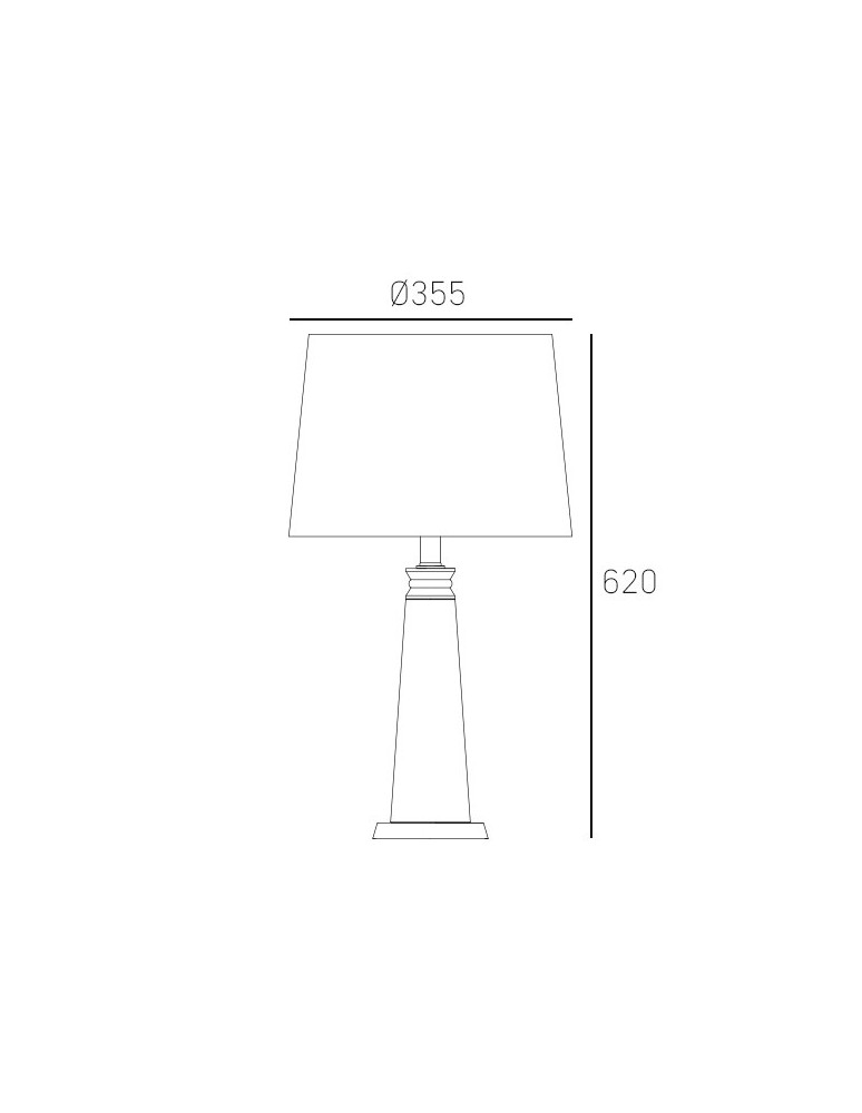 Table lamps with lampshade - CosmoLight CHARLOTTE table lamp T01332CH-WH chrome - product kolory-swiatla.pl 3
