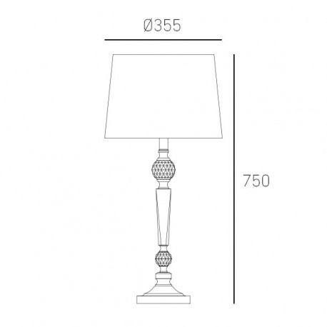 CosmoLight Lampa stołowa CHARLOTTE T01295CH-WH chrom