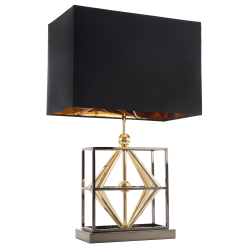 CosmoLight Lampa stołowa QUITO T01939BK AU Czarny Złoty 
