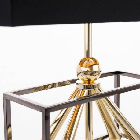 CosmoLight Lampa stołowa QUITO T01939BK AU Czarny Złoty 