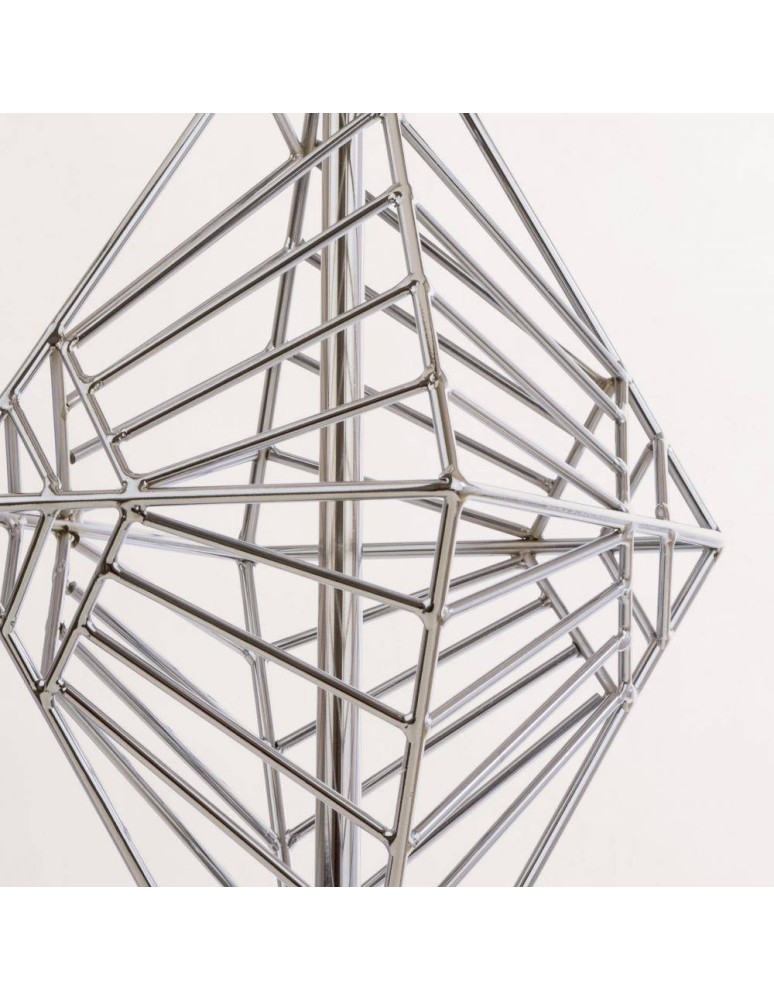 Table lamps with lampshade - CosmoLight CARACAS Table Lamp T01960CH Chrome.  - product kolory-swiatla.pl 4