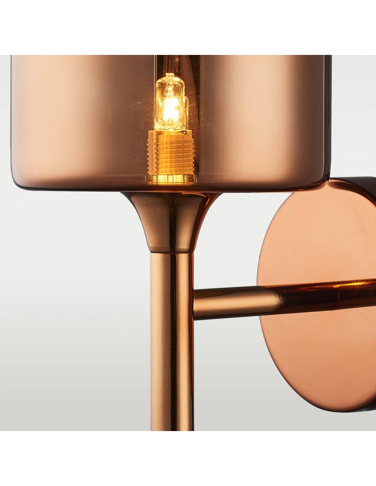 Modern Classic style wall lamps - CosmoLight Wall lamp COPENHAGEN W01066CU Copper.  - product kolory-swiatla.pl 2