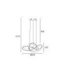 LED pendant lamps - CosmoLight TOKYO P01670CH Chrome pendant lamp  - product 5