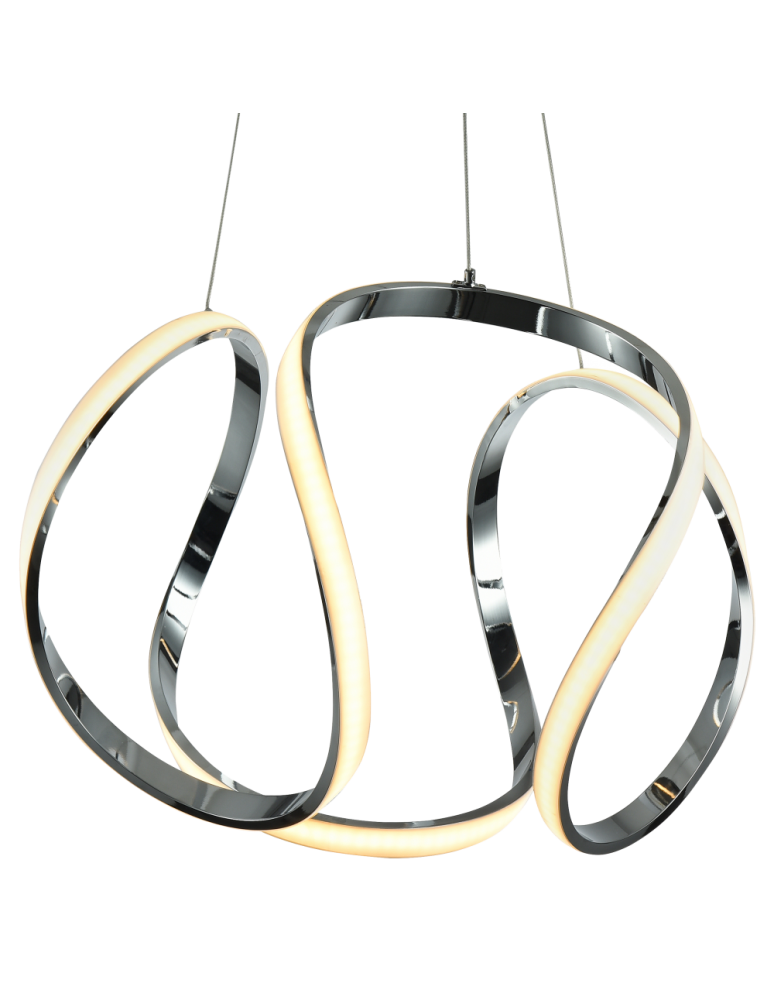 LED pendant lamps - CosmoLight TOKYO P01663CH Chrome pendant lamp  - product kolory-swiatla.pl 1