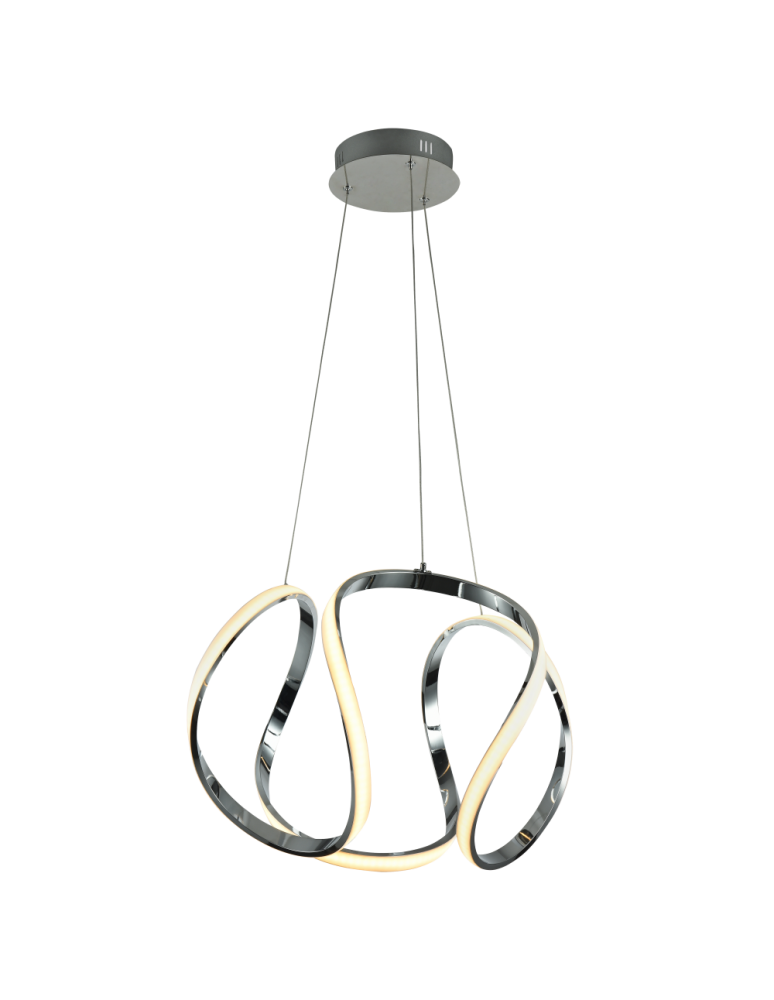 LED pendant lamps - CosmoLight TOKYO P01663CH Chrome pendant lamp  - product kolory-swiatla.pl 2
