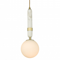 CosmoLight Lampa wisząca LA SPEZIA P01329BR  Biały   Mosiądz