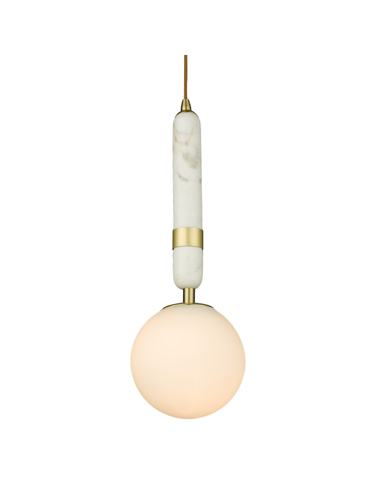 Pendant lamps - CosmoLight LA SPEZIA pendant lamp P01329BR White Brass  - product kolory-swiatla.pl 1